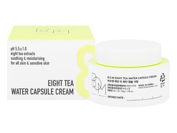 Крем для лица `BOM` EIGHT TEA c  экстрактами 8 видов чая (успокаивающий и увлажняющий) 50 г